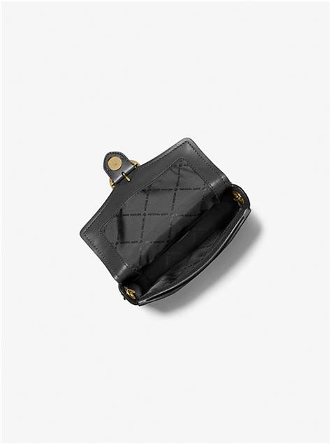 Wanda Small Logo and Pebbled Leather Crossbody Bag